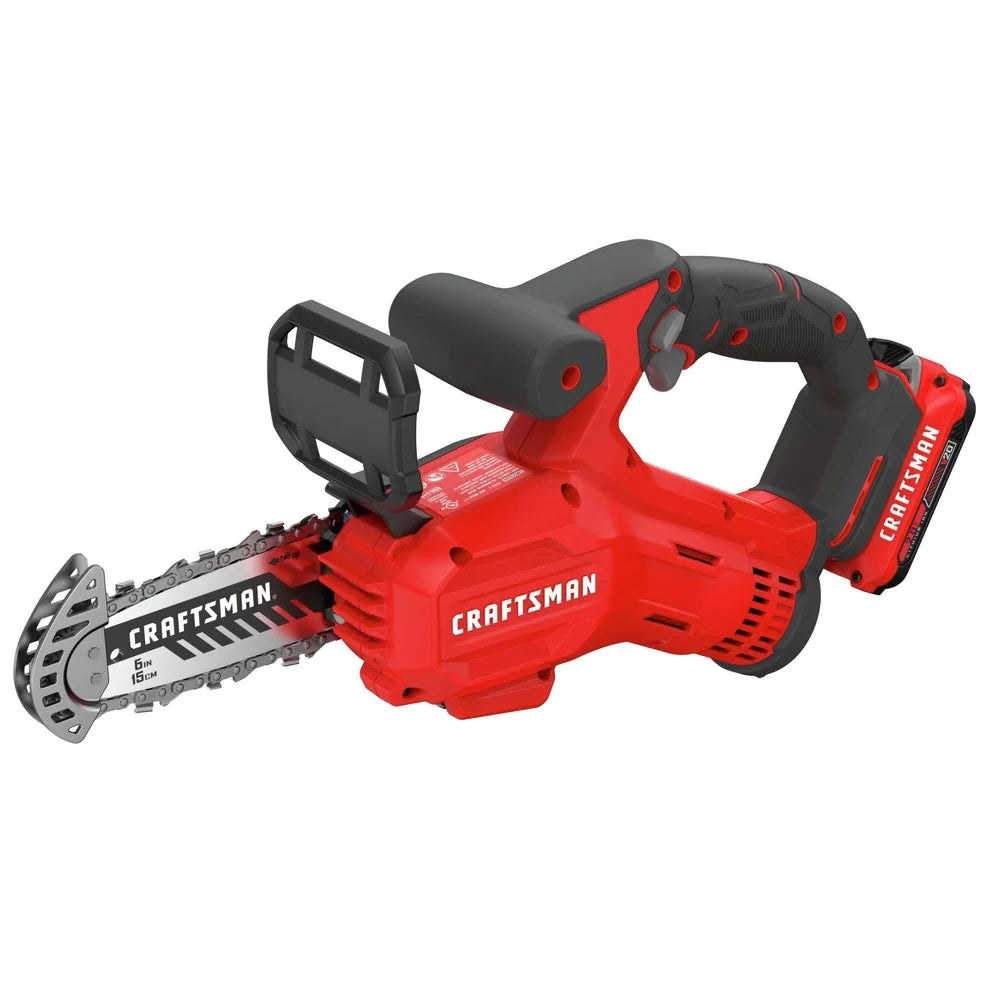 Restored Craftsman CMCCS320D1R V20 Brushed Lithium-Ion Cordless Pruning Chainsaw Kit (2 Ah) (Refurbished)