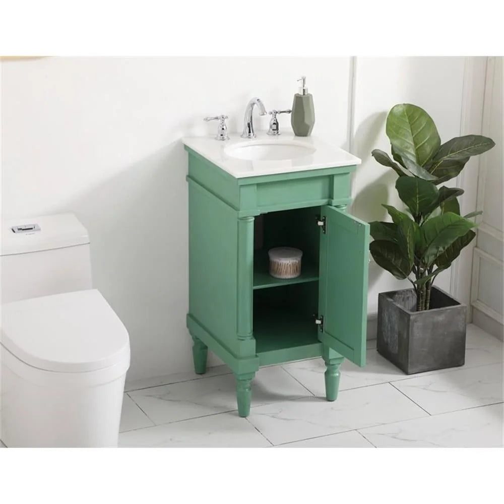 18.5 inch single bathroom vanity in blue