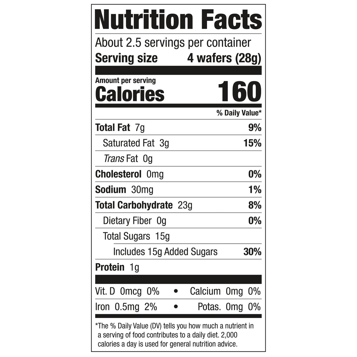 Keebler Sugar Wafers, Vanilla, 2.75 oz, 24-count