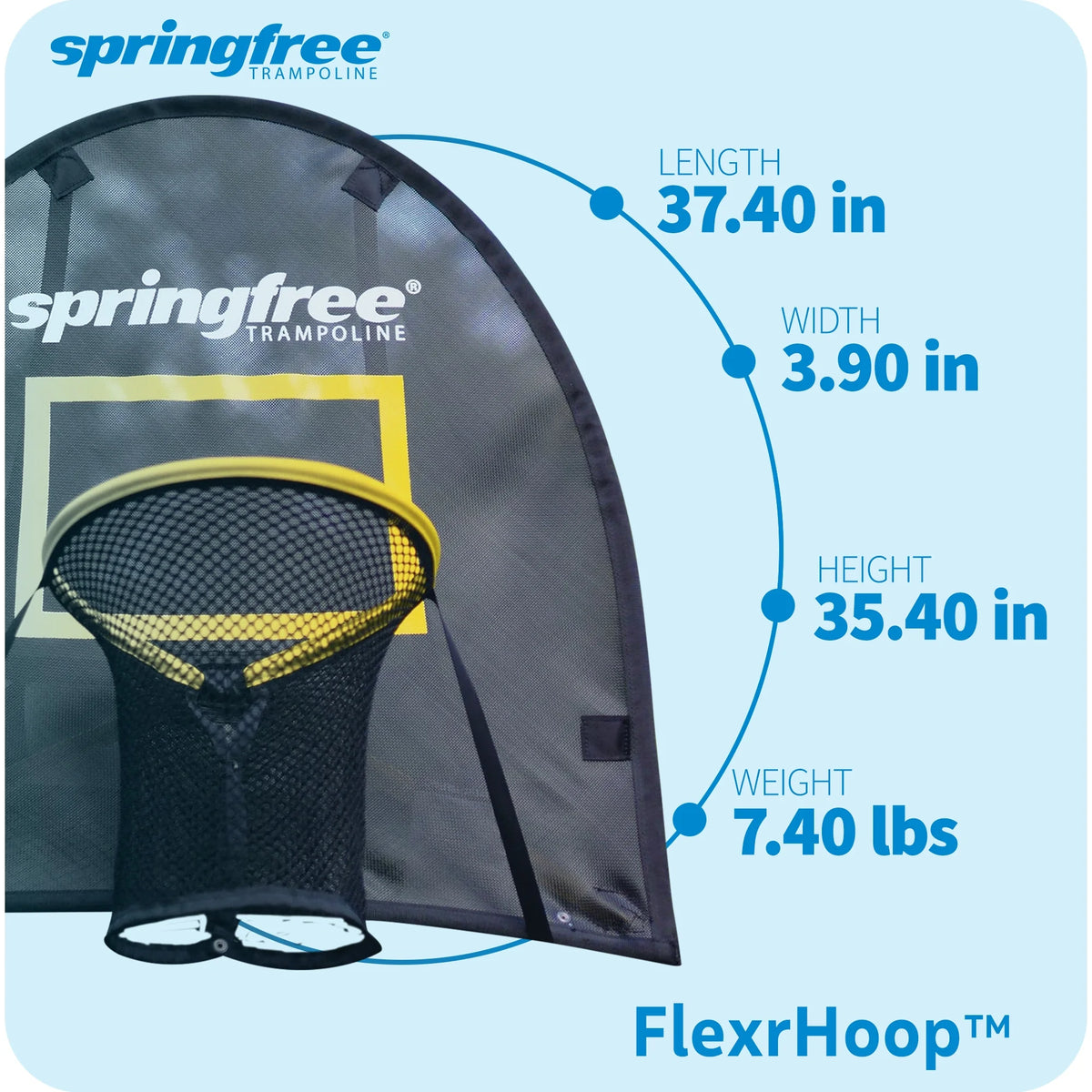 Springfree FlexrStep V2 Trampoline Ladder with Safety Lock, Silver/Black