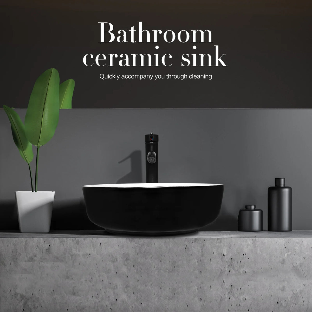 FULLWATT Bathroom Ceramic Sink Vanity Vessel Basin Porcelain Faucet Drain Combo Rectangle,White