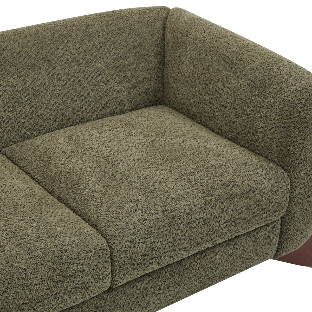 Arlo Modern Boucle Upholstery 2-Seater Sofa with Solid Wood Legs, Caramel