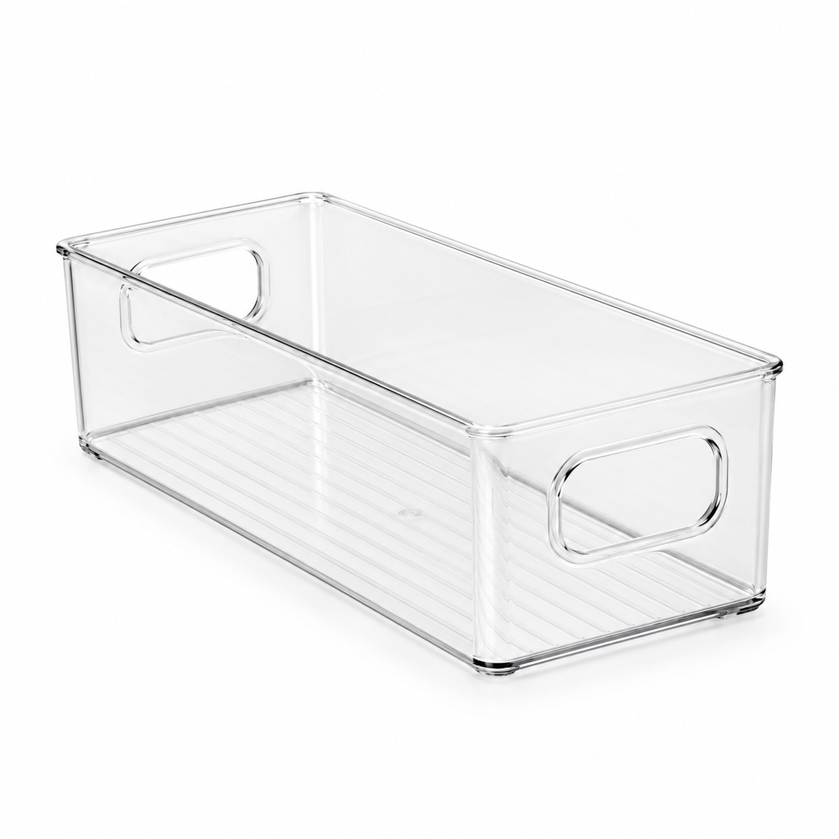 Clear Refrigerator Storage Bin – Stackable Fridge Organizer