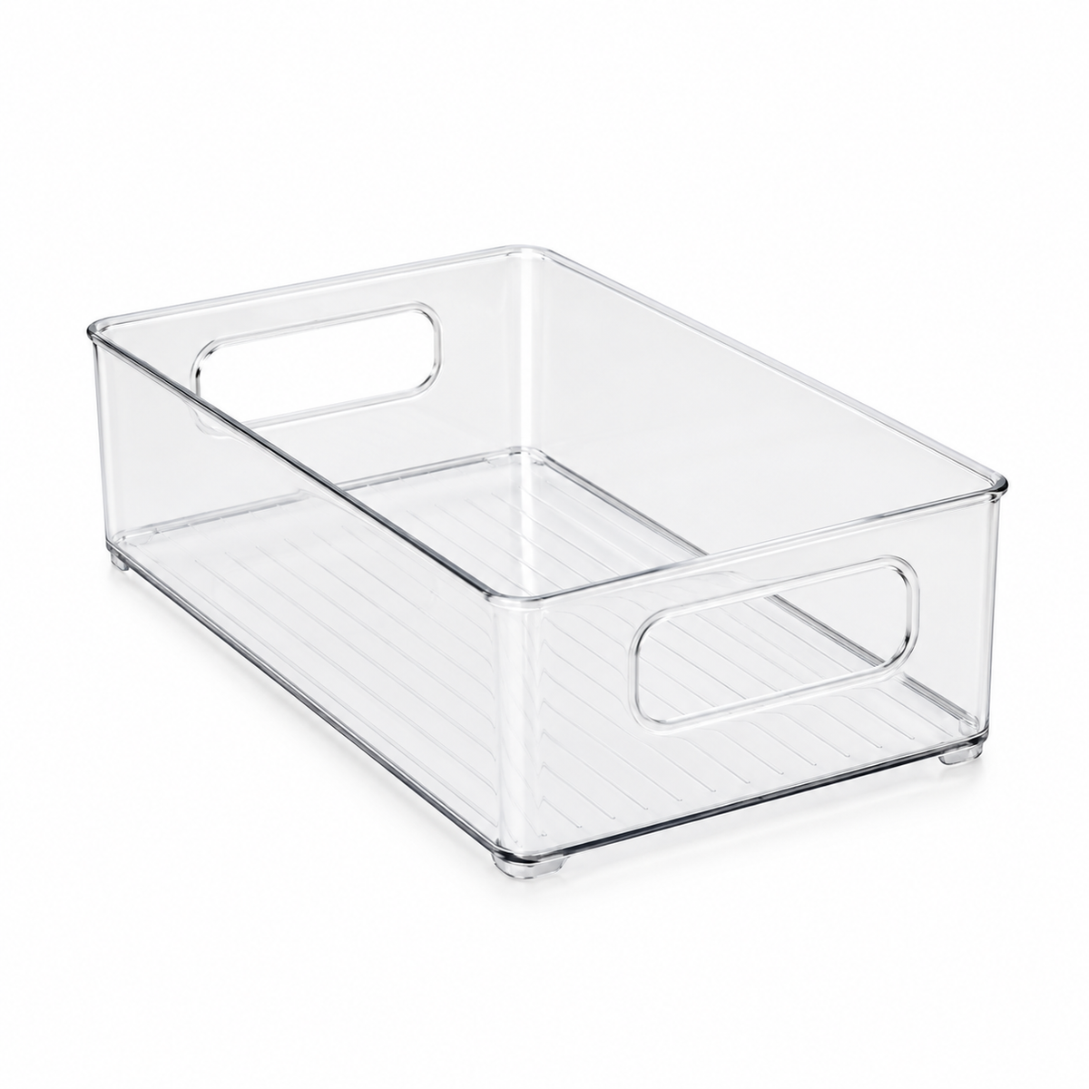 Clear Refrigerator Storage Bin – Stackable Fridge Organizer