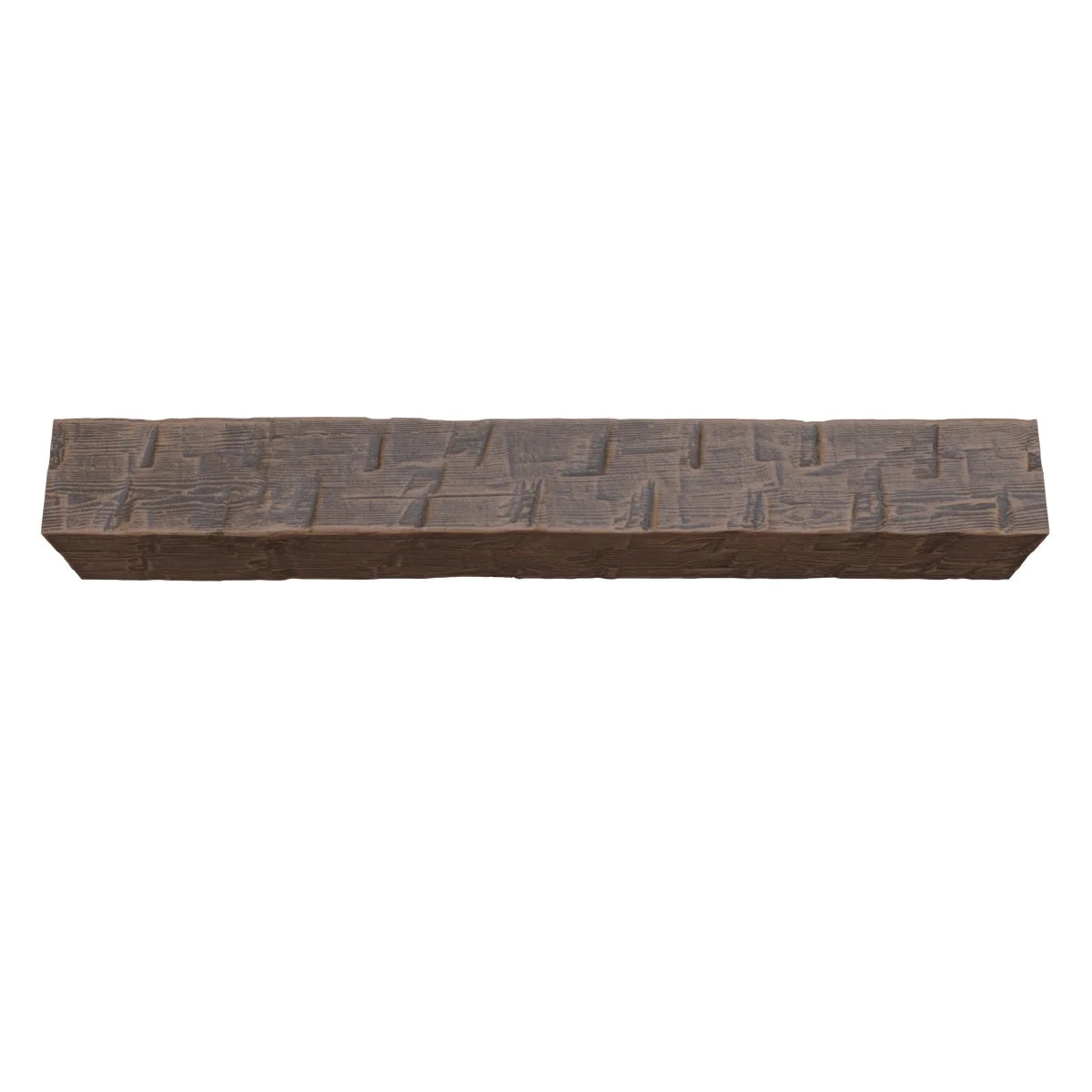 Ekena Millwork 3 1/2"W x 3 1/2"H x 120"L 3-Sided (U-Beam) Reclaimed Axed Cut HeritageTimber Faux Wood Ceiling Beam, Kona Brown