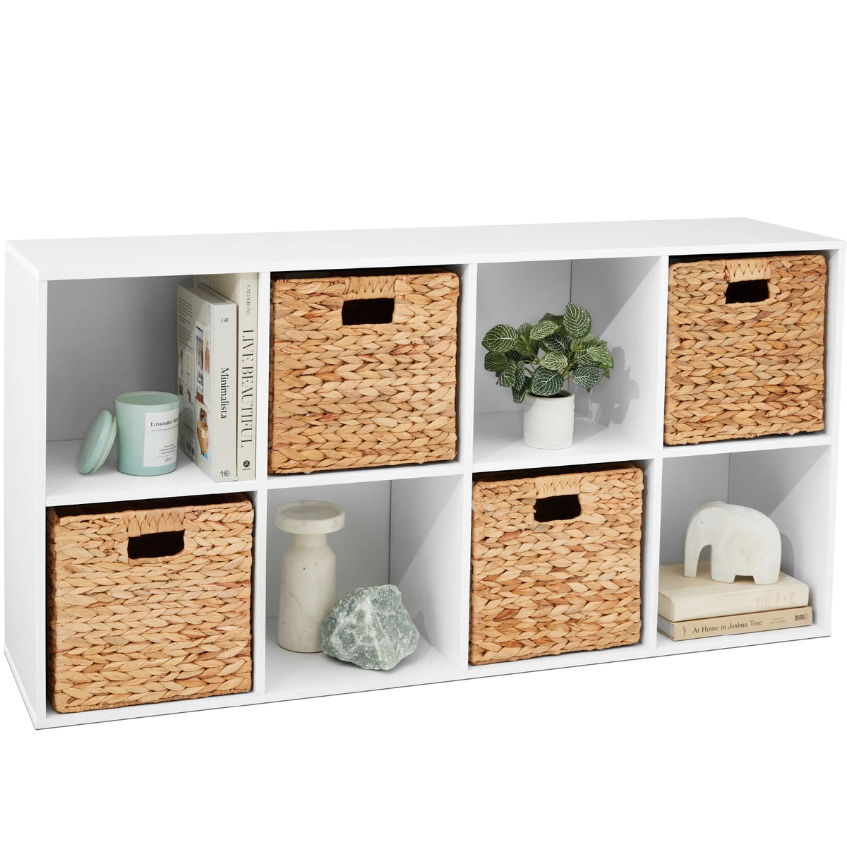 Best Choice Products 8-Cube Bookshelf, 11in Display Storage System, Organizer w/ Removable Back Panels - Black