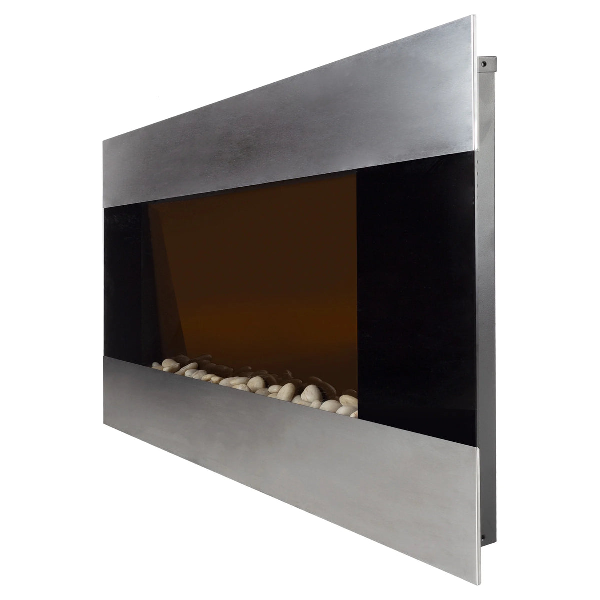 Northwest 36-inch Wall-Mount Electric Fireplace Heater with Orange Flame and Remote