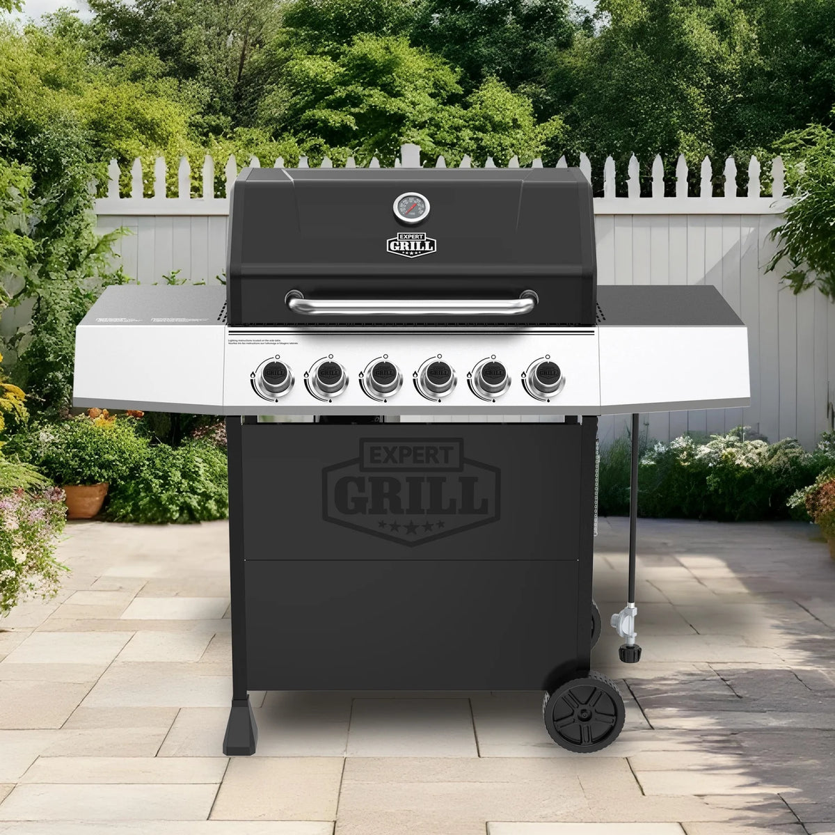 Expert Grill 5 Burner Propane Gas Grill with Side Burner