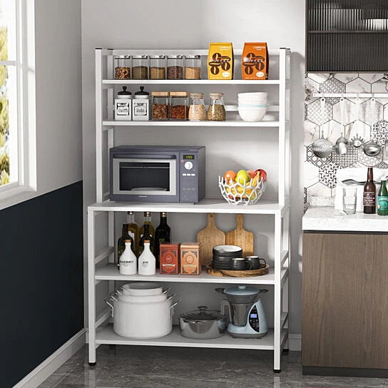 Tribesigns 5-Tier Kitchen Baker's Rack, Microwave Stand Utility Storage Shelf with Hutch