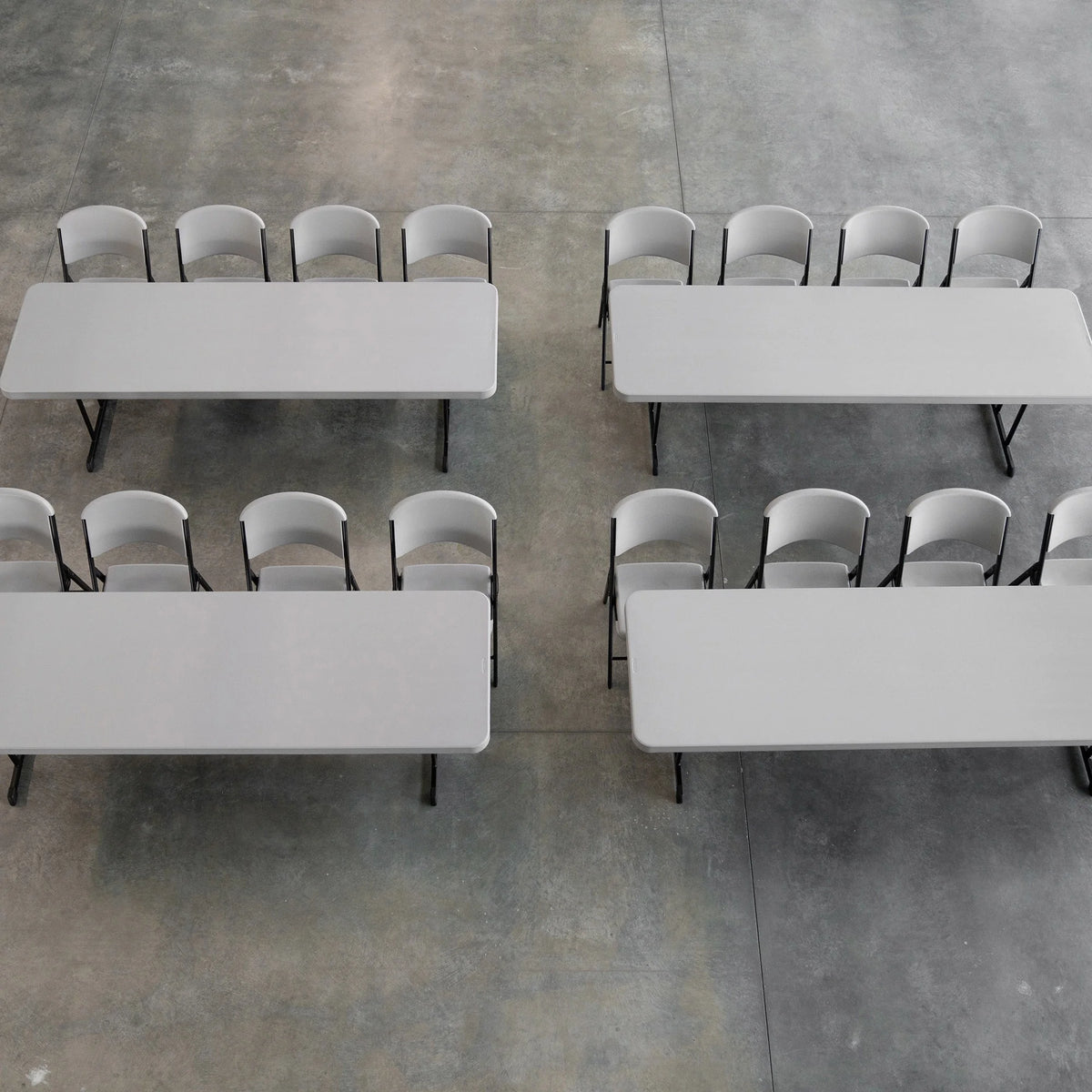 Lifetime Folding Chair, Indoor/Outdoor Commercial, White Granite, 4 Pack (42804)