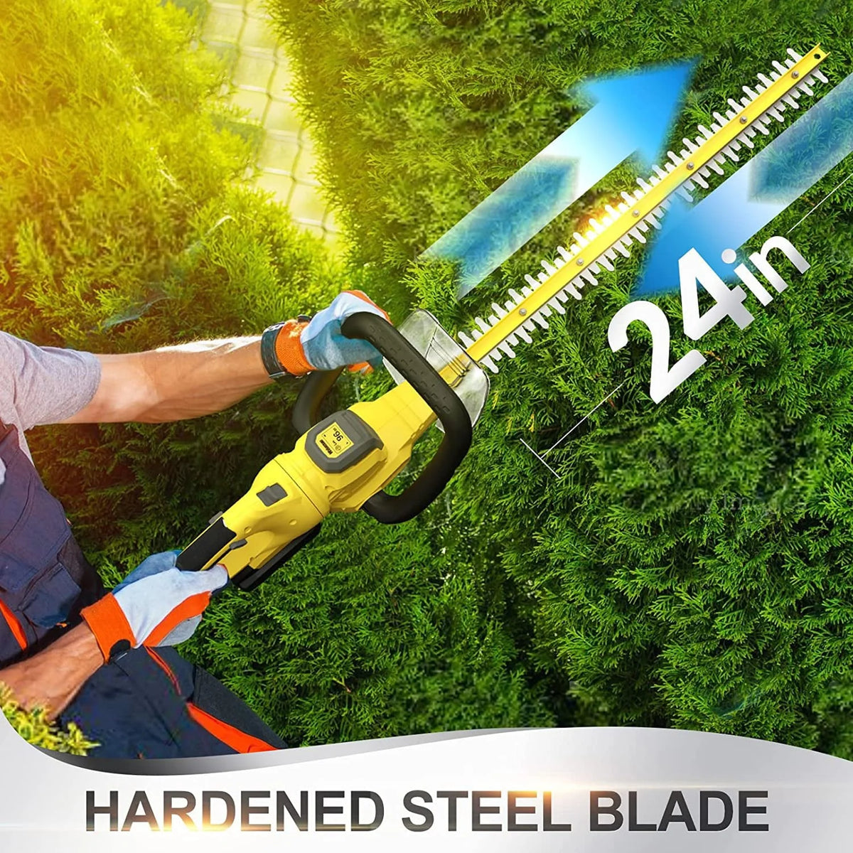 Walensee 20V MAX Cordless Hedge Trimmer, 2.0Ah Battery & Fast Charger Included