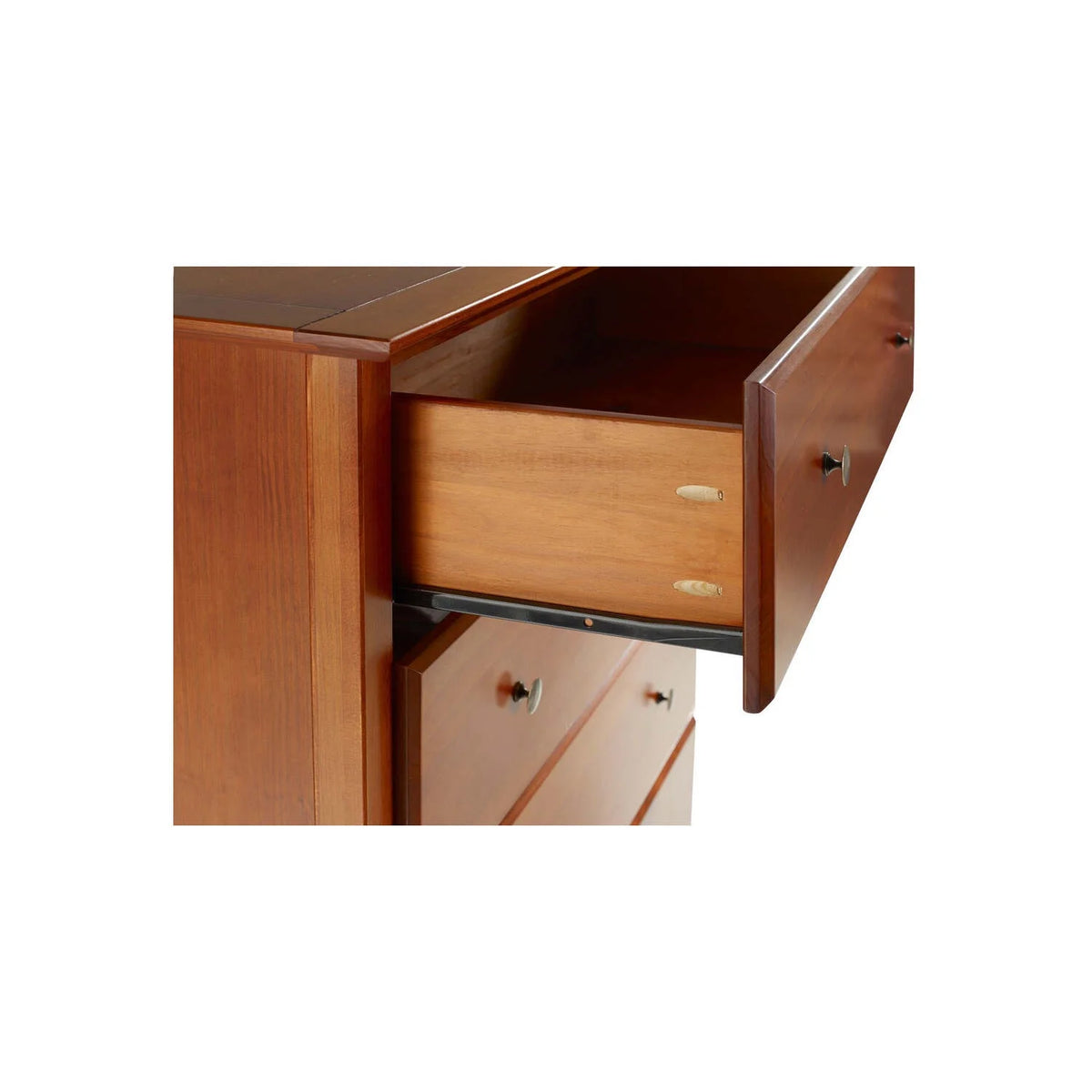 Camaflexi Shaker Style 5 Drawer Dresser, Wood Chest Bedroom Dresser, Cherry Finish