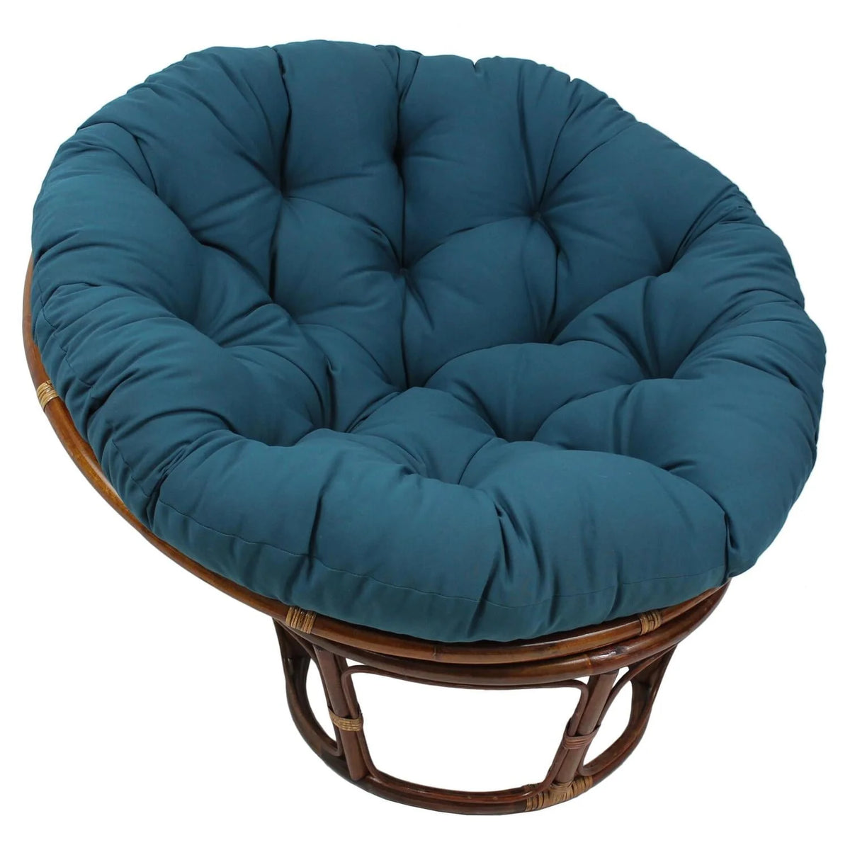 44-inch Solid Twill Papasan Cushion (Fits 42-inch Papasan Frame)-Color:Indigo
