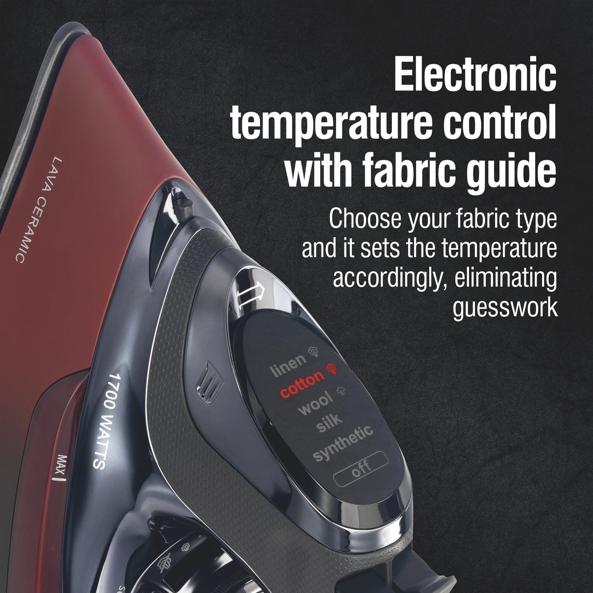 CHI Lava Electronic Iron with Retractable Cord, 13113