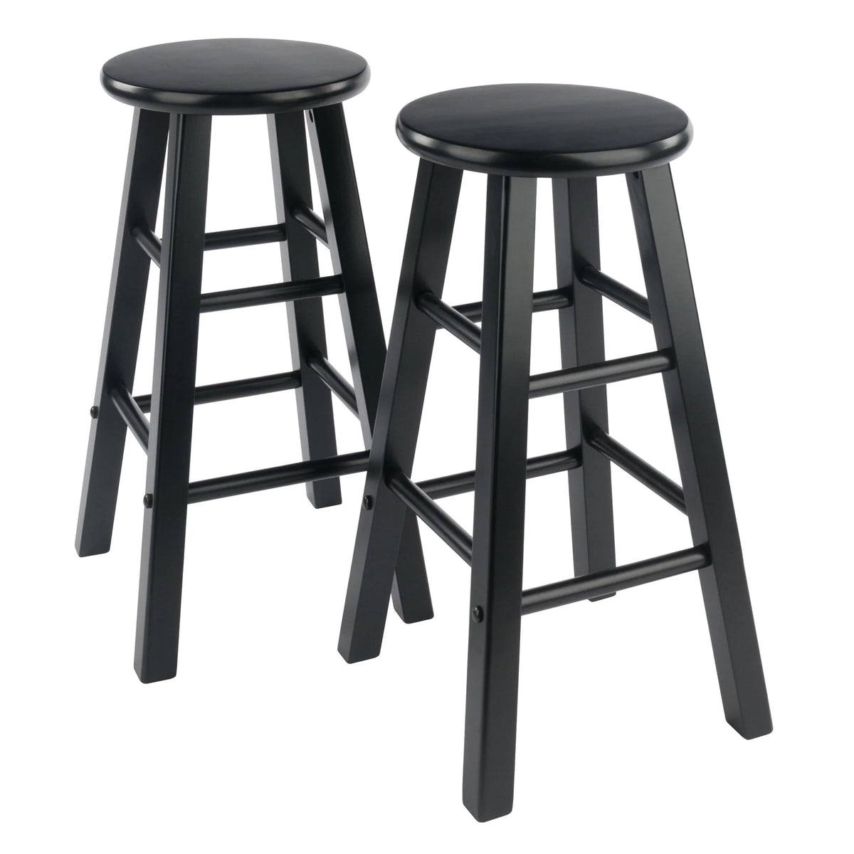 Winsome Wood Element 2-Pc 24" Counter Stool Set, Black Finish