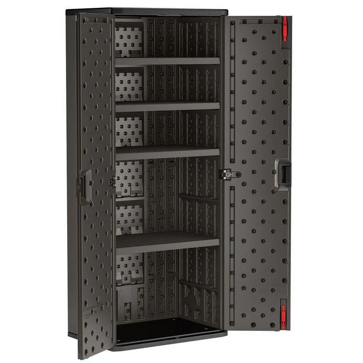 Suncast 72 in 4-Shelf Storage Cabinet Locker for Garage, Black, BMCCPD7204