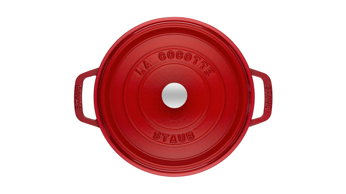 Staub Cast Iron 7-qt Round Cocotte - Grenadine