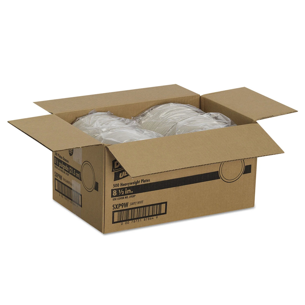 Dixie Paper Plates, Round, 8 1/2" Dia, White, 125/PK, 4 PK/CT