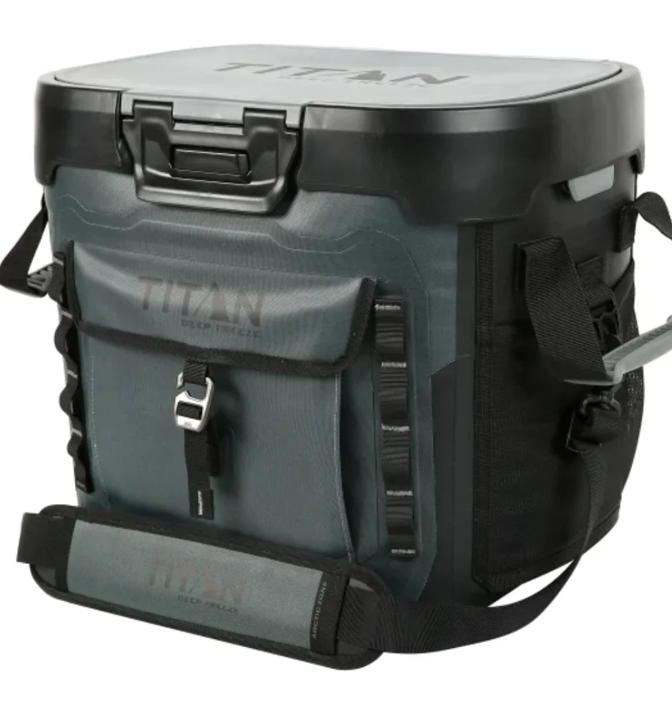 Titan Deep Freeze 36 Can High Performance Welded Cooler with Microban Gray