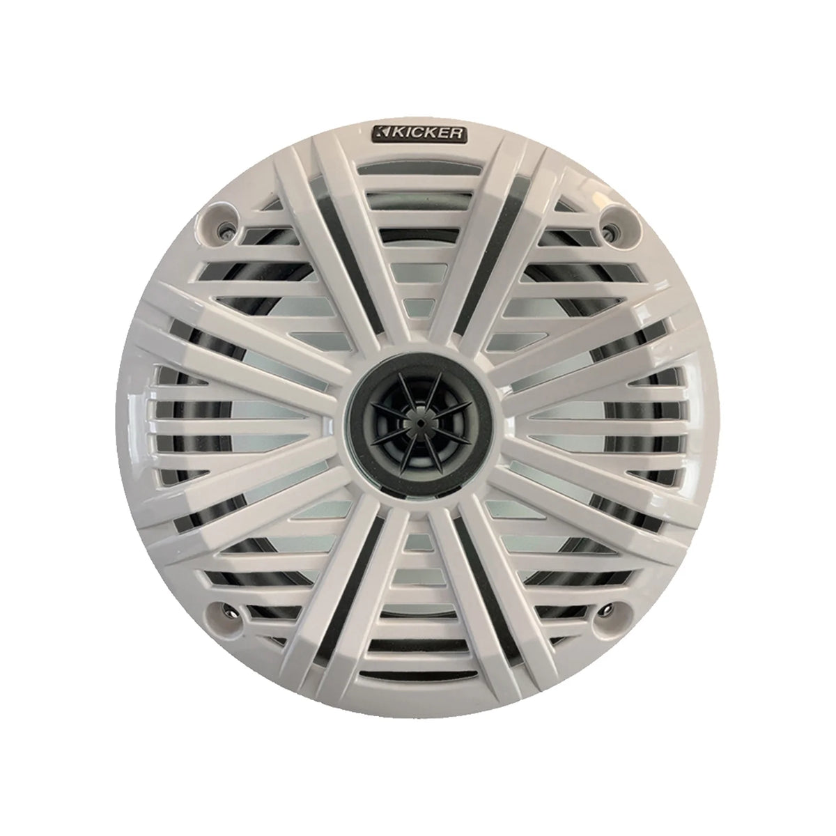 Kicker 46KMC2 Receiver + 2 Pairs 6.5" 2Way 195W Speakers w/ White Grilles, 50-ft Wire, 22" Antenna