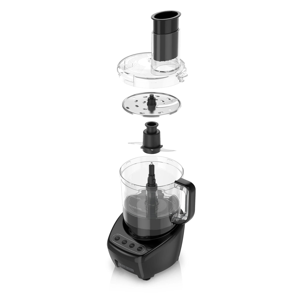 BLACK+DECKER Easy Assembly 8-Cup Food Processor, Black, FP4200B