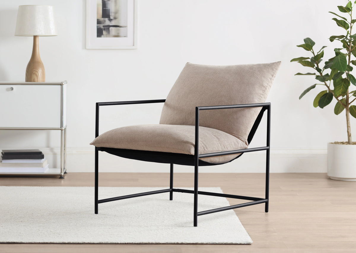 Mainstays Metal Framed Sling Accent Chair, Oatmeal
