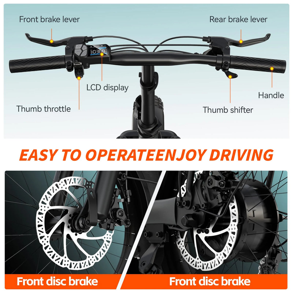 TST Electric Bike for Adults, 500W Removable Battery Max Range 50Miles & 19MPH E Bike, 20''��3.0" Fat Tire Ebike, Commute Electric Bicycle 36V/7.8AH UL2849