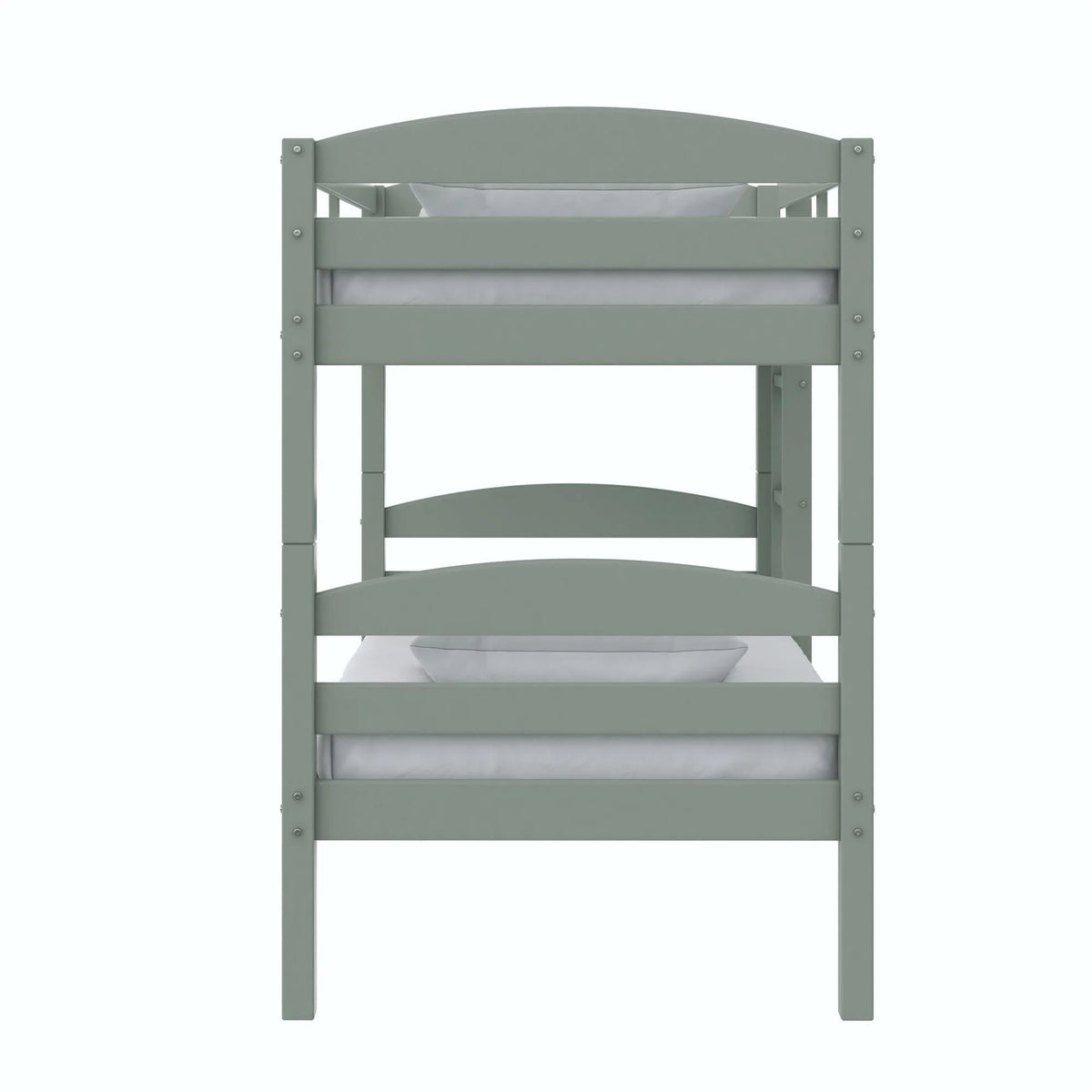 Better Homes & Gardens Leighton Solid Wood Twin-over-Twin Convertible Bunk Bed, Sage Green