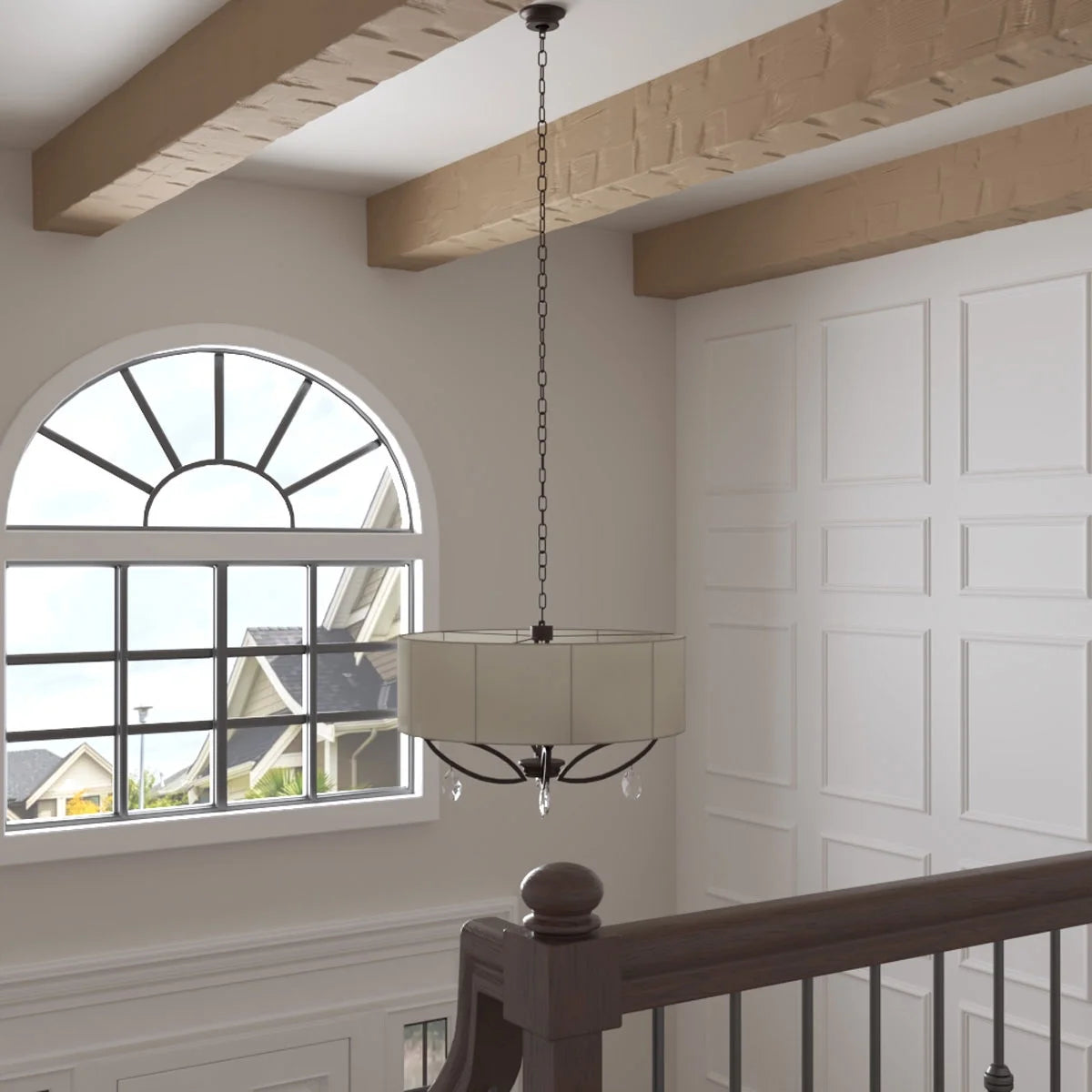 Ekena Millwork 3 1/2"W x 3 1/2"H x 120"L 3-Sided (U-Beam) Reclaimed Axed Cut HeritageTimber Faux Wood Ceiling Beam, Kona Brown