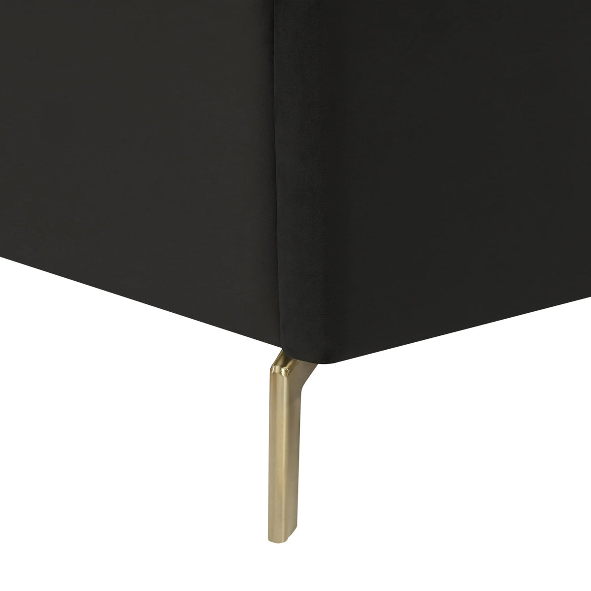 Montrell Upholstered Velvet Full Size Wingback Platform Bed, Black