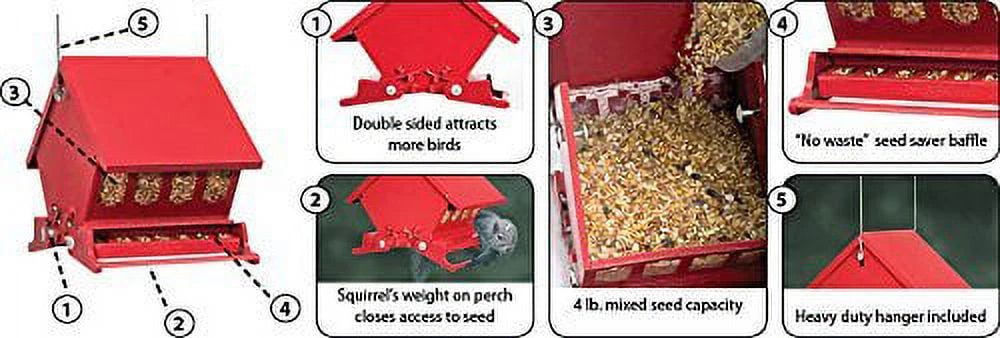 Audubon Mini Absolute Squirrel-Resistant Bird Feeder Model 7458