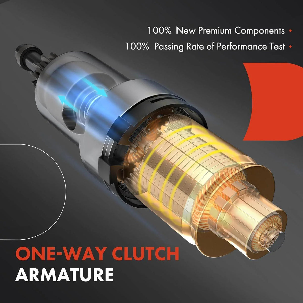 A-Premium Starter Motor Compatible with Saturn SW1 93-99, SW2 93-01, SL1 SL2 SL SC1 SC2 93-02, L4 1.9L Only, 12V 1.3KW 9-Tooth Clockwise, Replace# 21023719, 21020761, 21023994