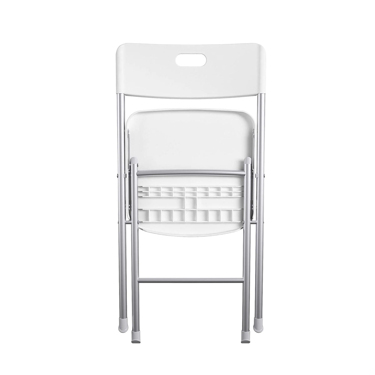 Mainstays Resin Seat & Back Folding Chair, White, 4-Pack