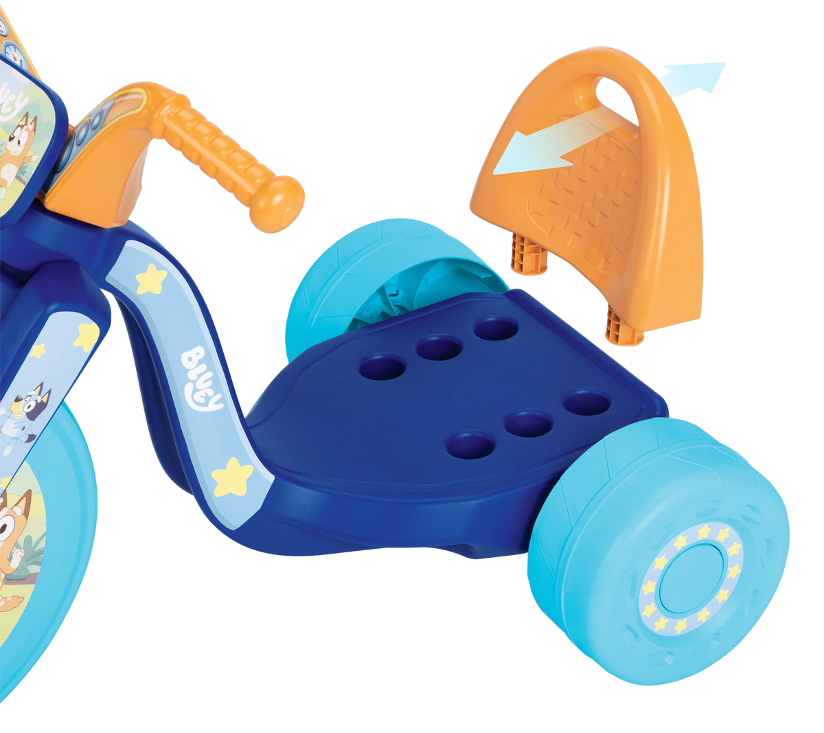 Fly Wheels Bluey Tricycle with 15 inch Front Wheel with Light Child Age 3 to 7 Years