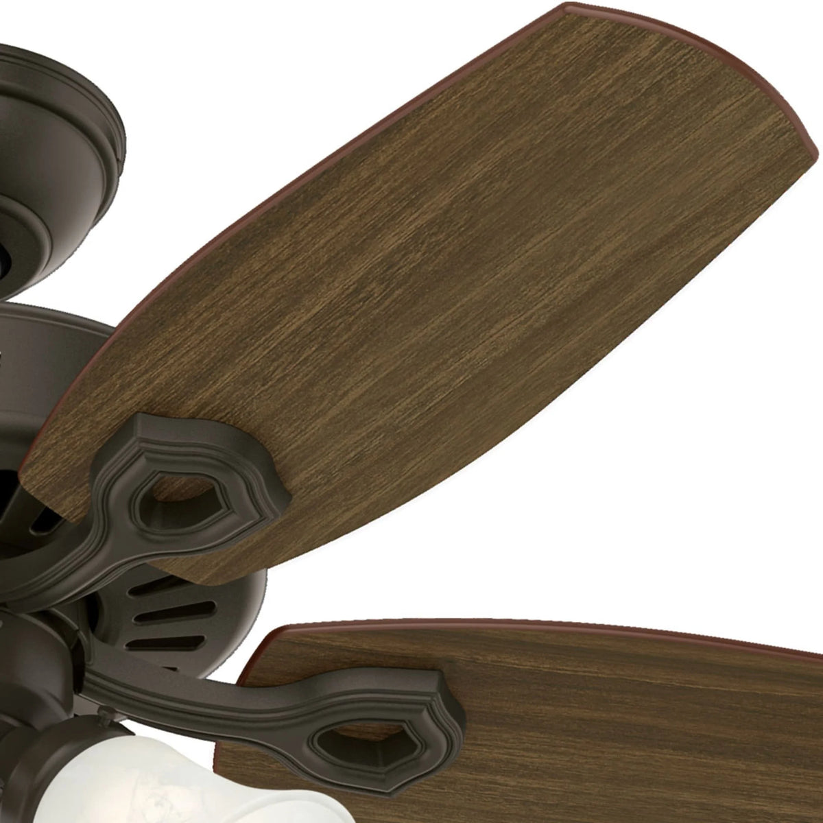 Hunter - Builder Indoor Ceiling Fan With Light, 42-inch, Snow White, Traditional-style, 3-speed WhisperWind Motor, 52105, for living rooms, bedrooms, home offices, kitchens