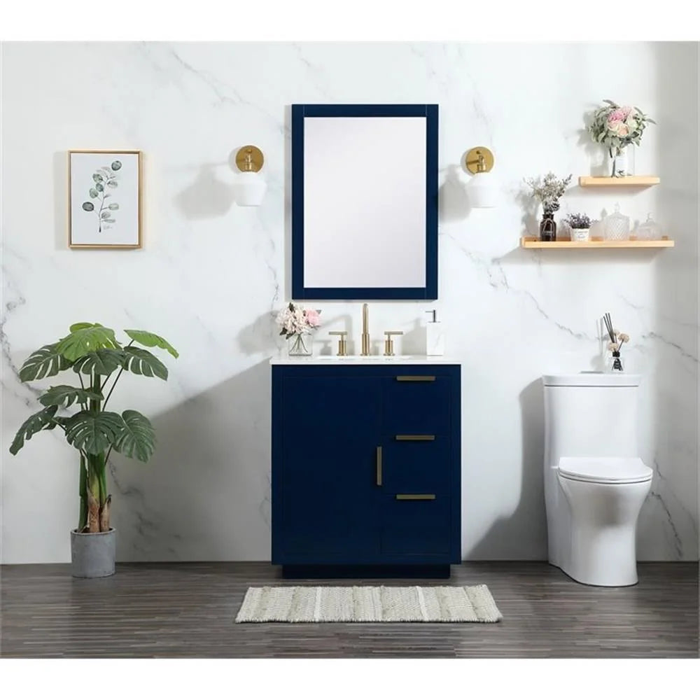 Elegant Kitchen and Bath 30 Inch Single Bathroom Vanity In Grey