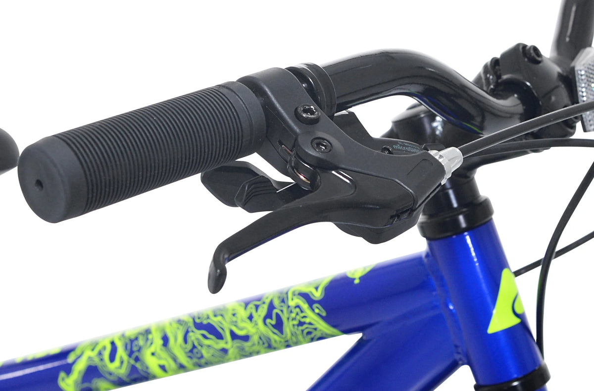 20" Ozark Trail Vibe Mountain Bicycle, 7 Speed, Fits Riders 3'11"-4'4", Blue, Teen, Unisex