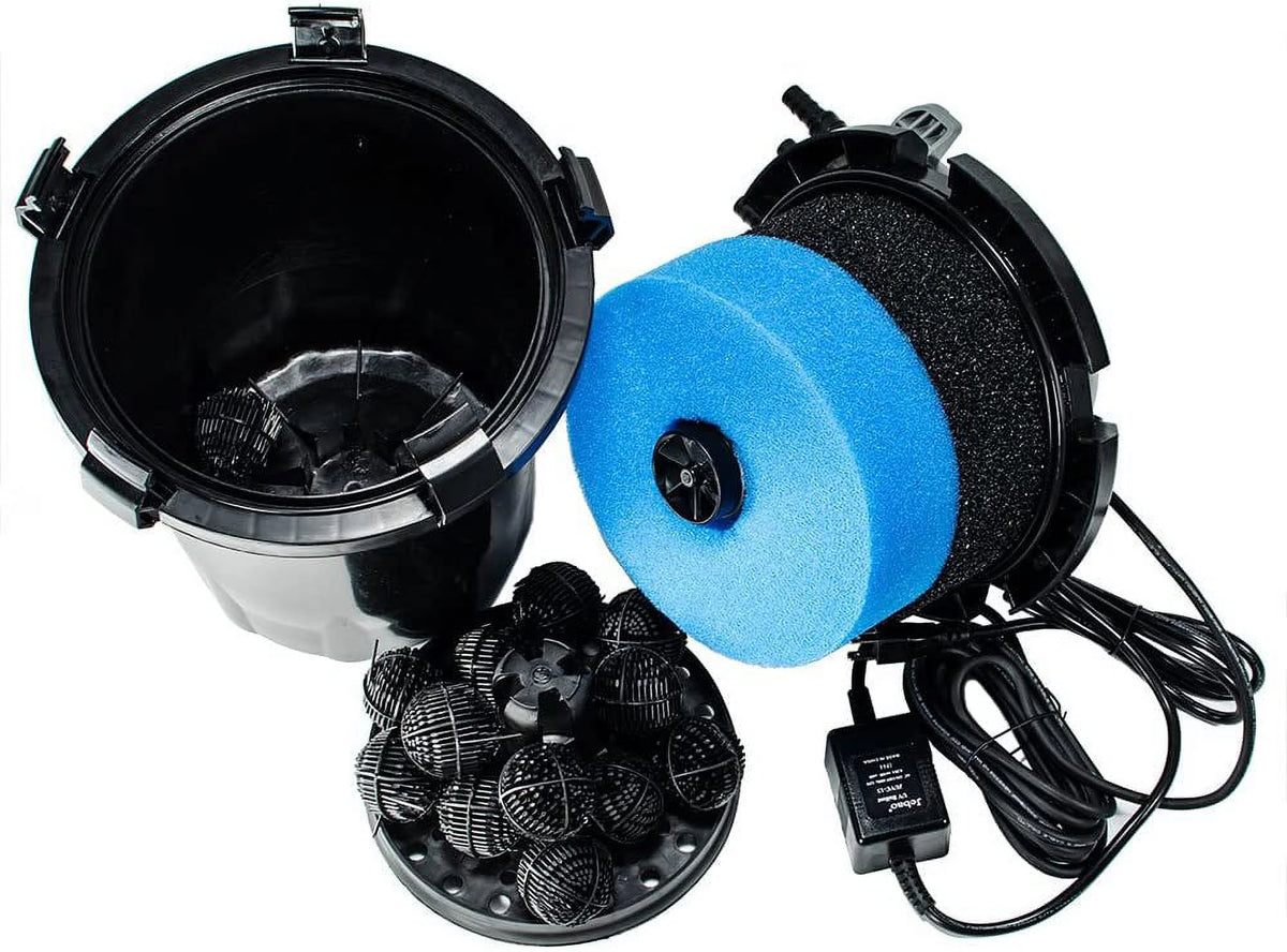 Jebao CF-10 Pressured Pond Bio Filter with 13W UVC Clarifier, 1000 gallons