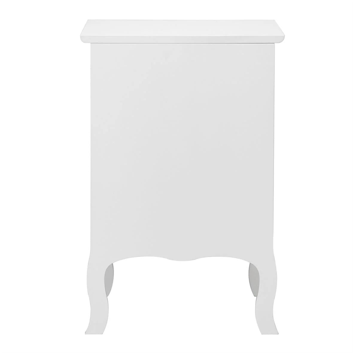 UBesGoo Nightstand End Table with 2 Drawer,White Finish