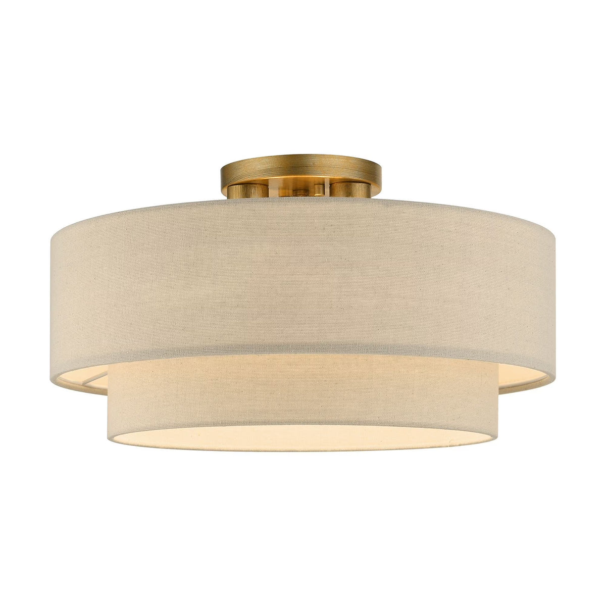 Livex Lighting - Bellingham - 3 Light Large Semi-Flush Mount In Mid-Century