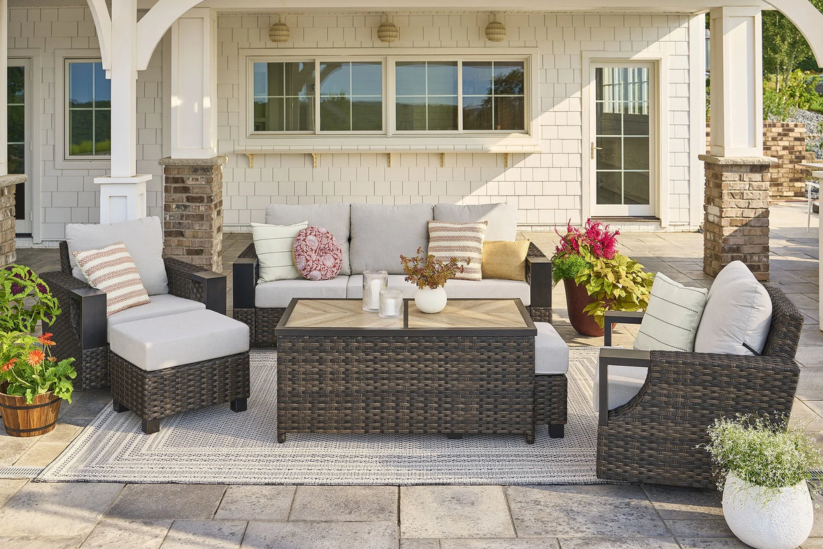 Better Homes & Gardens Rockport Outdoor Wicker Sofa, Brown