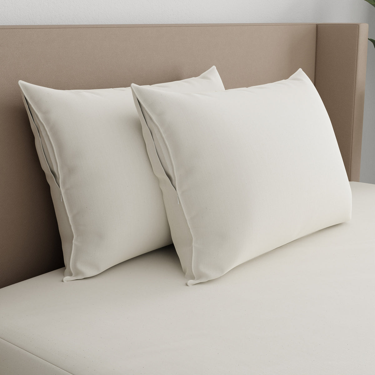AllerEase Organic Zippered Allergy Pillow Protector, 2-pack