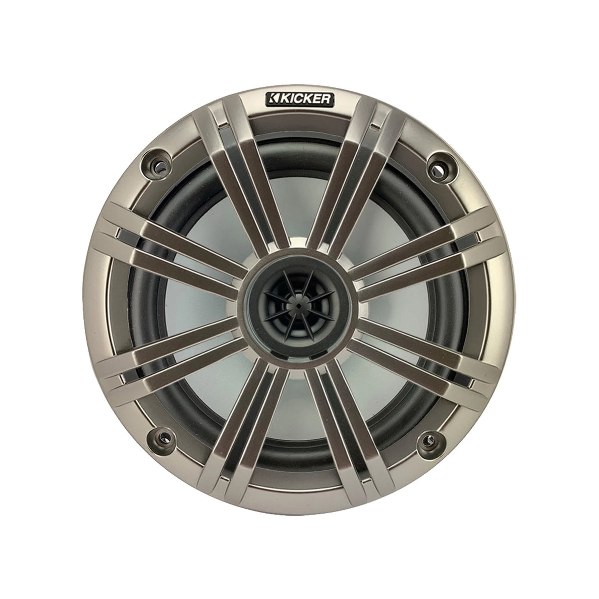 Kicker 46KMC2 Receiver + 2 Pairs 6.5" 2Way 195W Speakers w/ White Grilles, 50-ft Wire, 22" Antenna