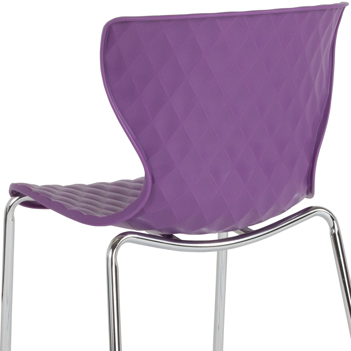Flash Furniture 4 Pack Lowell Contemporary Design Orange Plastic Stack Chair