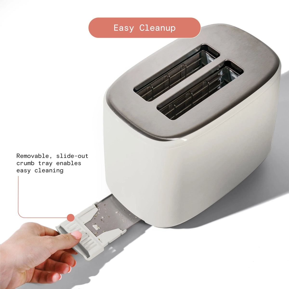 Beautiful 2-Slice Toaster with Touch-Activated Display, White Icing by Drew Barrymore