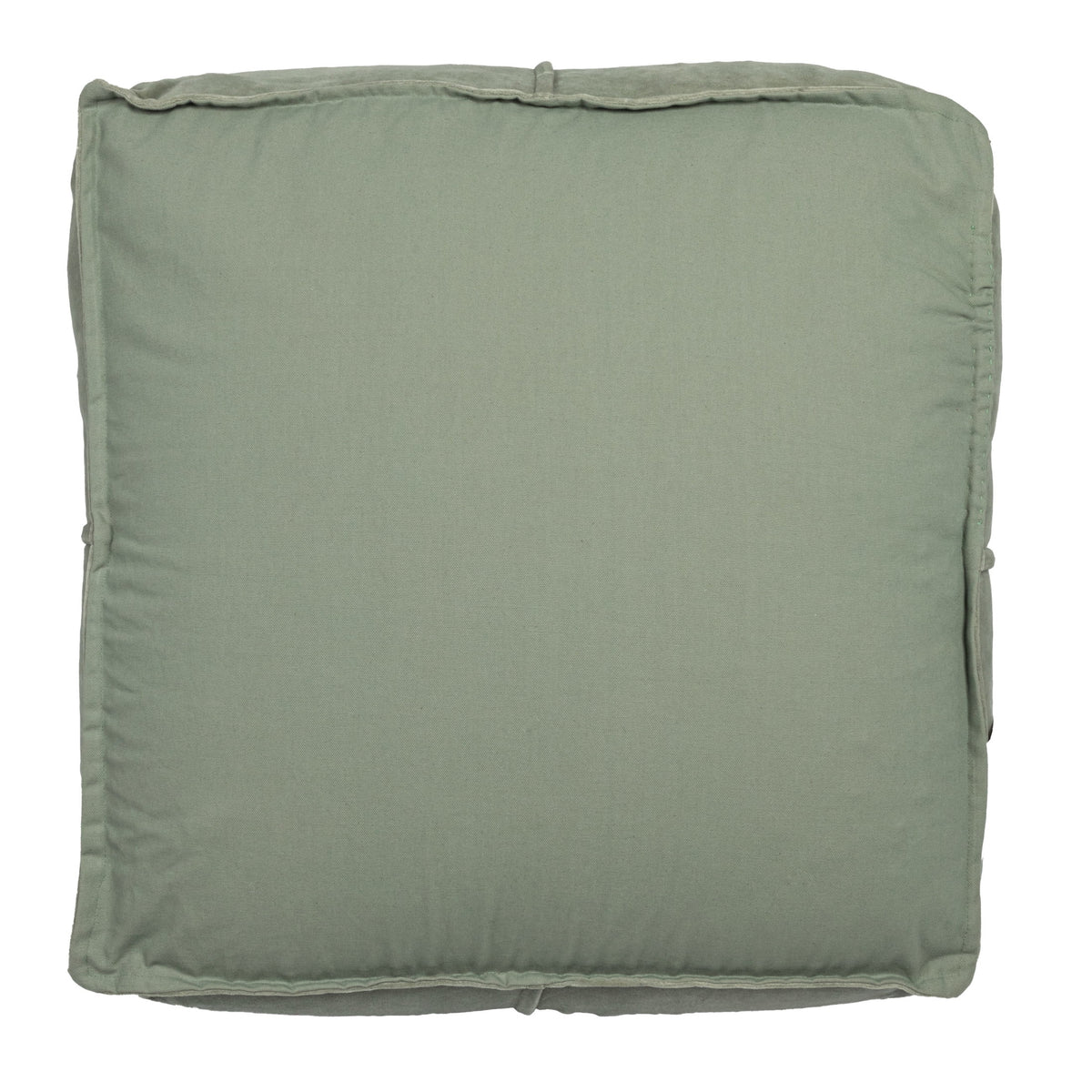 Creative Co-Op Square Cotton Velvet Pouf Seat, Goldenrod Yellow