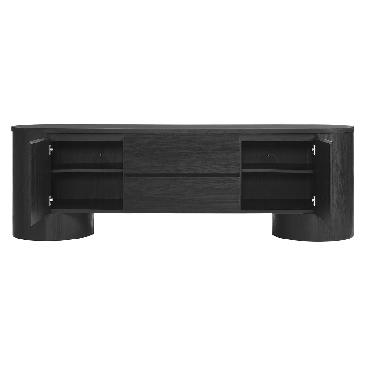 Modway Duval  71 Inch Oval  TV Cabinet in Black by Modway