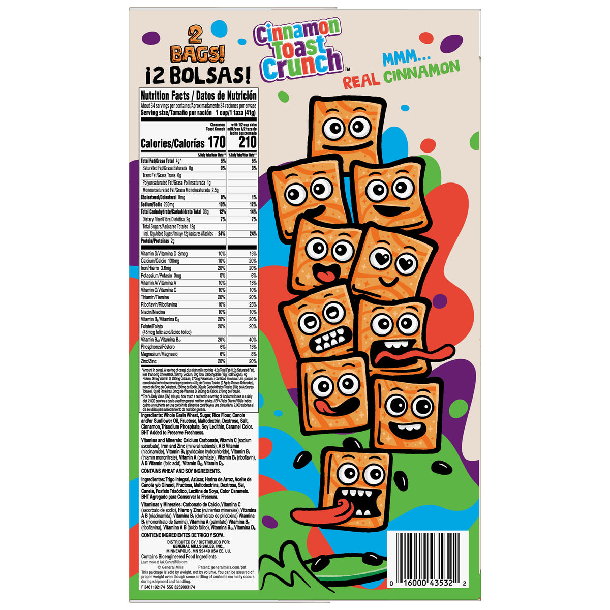 Cinnamon Toast Crunch Cereal, 49.5 oz