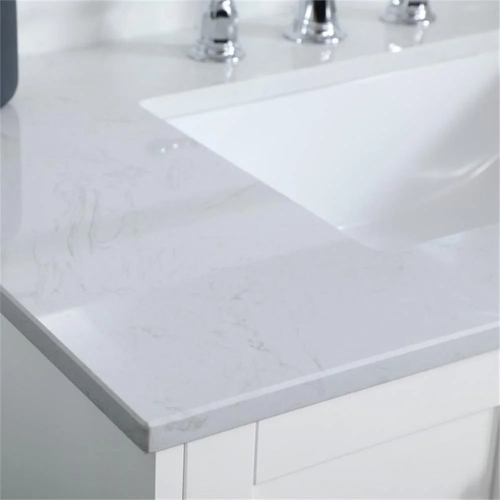 Elegant Decor Sommerville 36" Single Quartz Top Bathroom Vanity in Gray