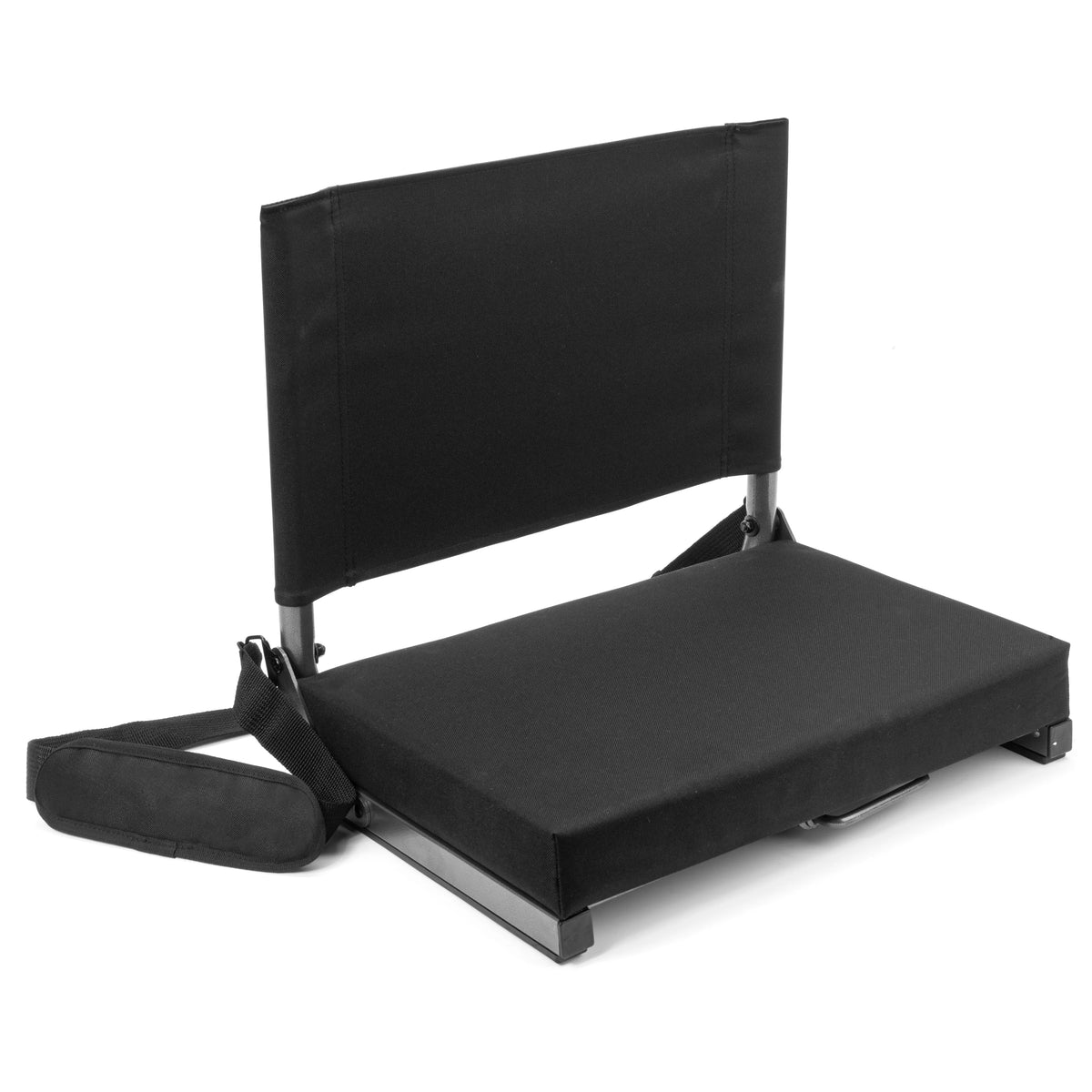 Cascade Mountain Tech Black Ultra-Padded Stadium Seat for Bleachers �M?2 Pack